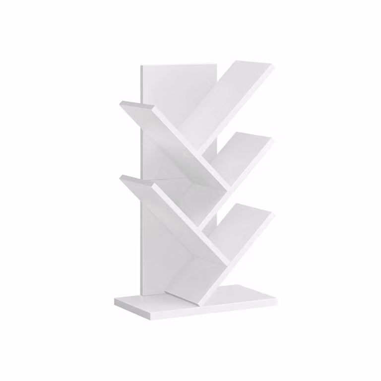 Libreria ad Albero a 8 Ripiani, Bianco / 5 Ripiani (30x17.2x51.1cm)