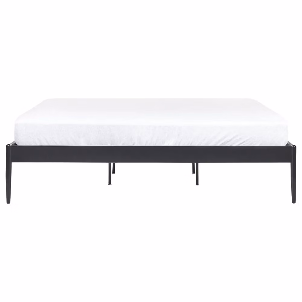 Letto matrimoniale BELIANI in stile industriale con struttura in metallo nero e rete a doghe fisse L/P/H: 180 x 200 x 100 cm – 2