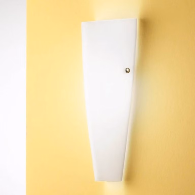 Fabas Luce Applique da parete DEDALO, dimmerabile, Bianco / Opale, Corridoio, Metallo, Moderno, Applique