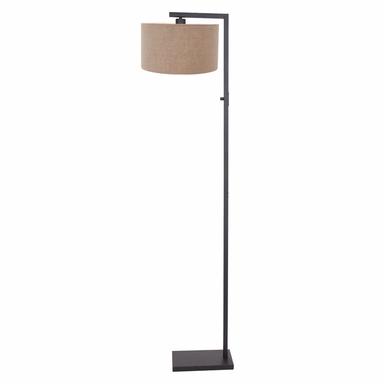 Lampada da terra - nero - Stang - metallo tessile - lampada d'atmosfera - E27 - 8217ZW - Steinhauer