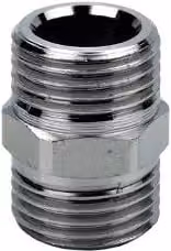 Raccordo nipple doppia vite Idro Bric in ottone cromato 1/2"