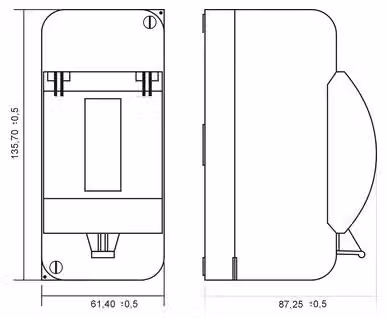 Pannello di distribuzione modulare da incasso, 1x3, con sistema N+PE e valvola di intercettazione fumo, grado di protezione IP30, marca Karlik, modello OB-3ZZK