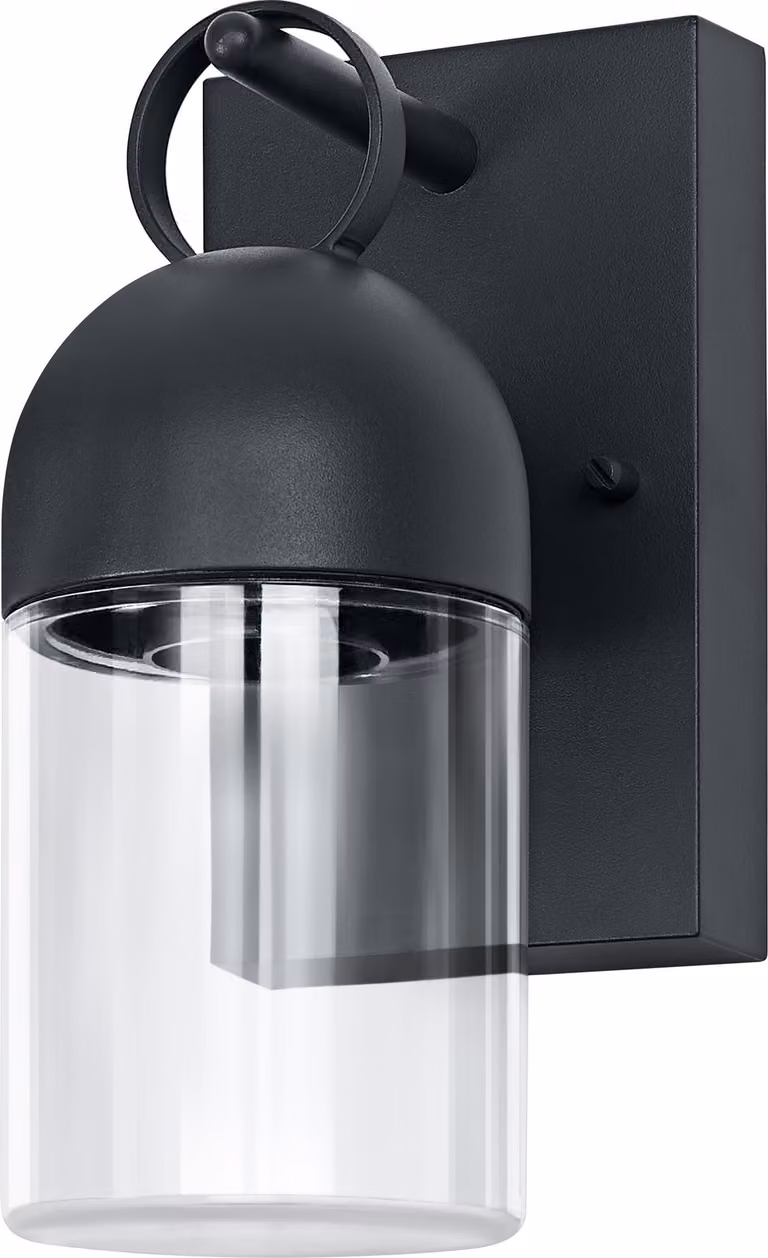 Lampada da parete esterna OSRAM, grigio scuro, attacco E27, grado di protezione IP65, corpo in alluminio, vetro protettivo, potenza da 0 a 40 W, durata di 25.000 h, accessori di montaggio inclusi