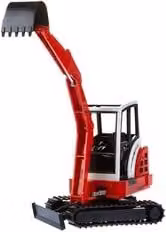 Mini Escavatore Bruder Schaeffer scala 1:16 colore rosso