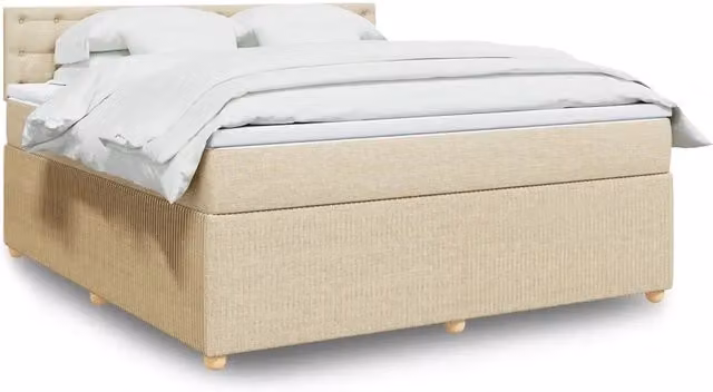 Letto Ibrido Moderno vidaXL in Legno di Pino con Materasso Beige e Bianco L/P: 180 x 200 cm