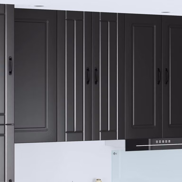 Armadietto a muro moderno vidaXL LUCCA nero con ante a battente e ripiani interni L/P/H: 60 x 31 x 100 cm