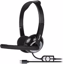 Cuffie con microfono Hamlet HHEADMUS C con connessione USB-C, Black e Silver