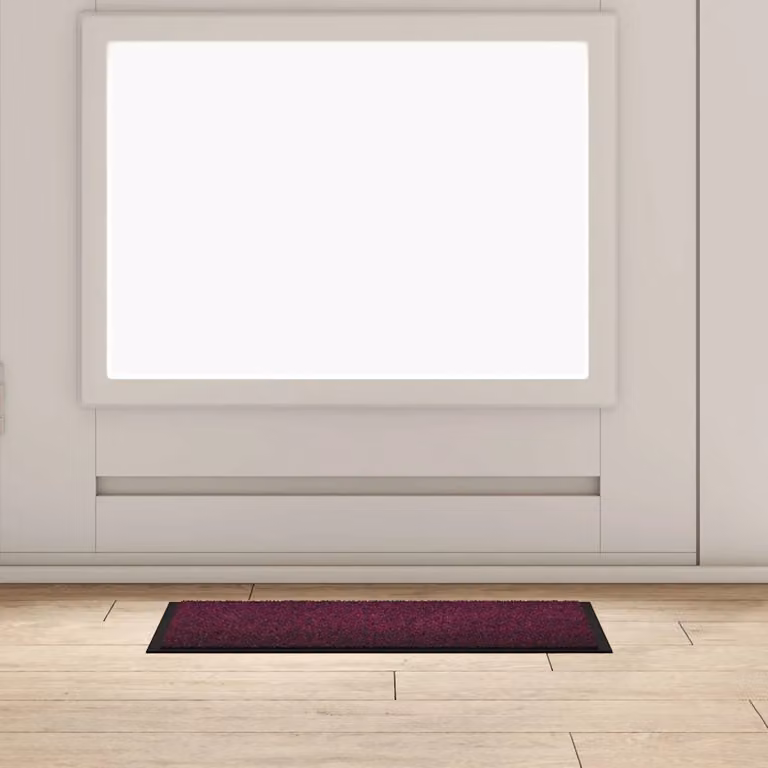 Tappetino vidaXL in tessuto Teddy lavabile e antiscivolo, colore rosso/viola, L 60 x P 40 x H 1.2 cm