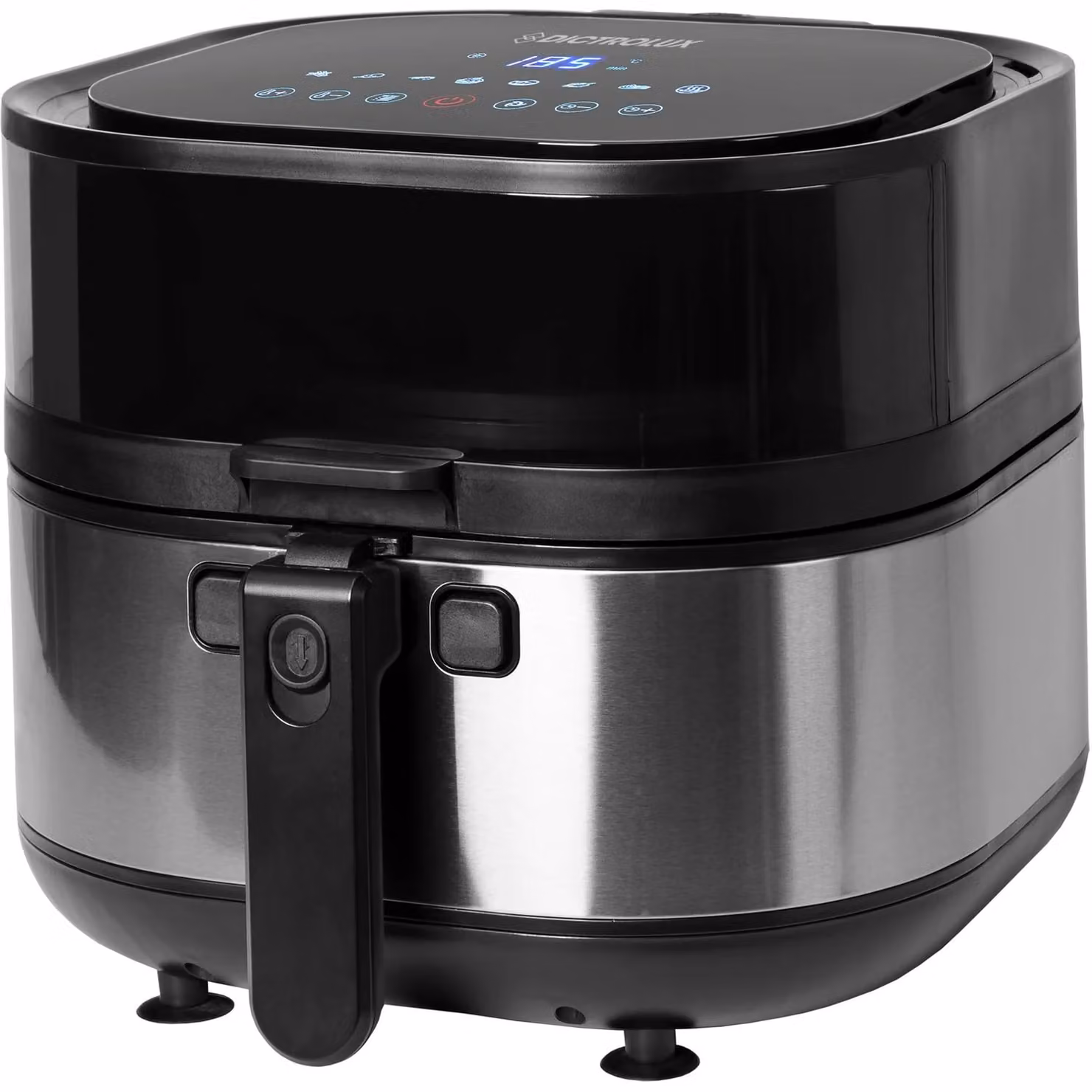 Dictrolux Friggitrice ad aria Spin & Mix con display digitale e timer, 7,2 l, 1800 W, in acciaio inox – 1