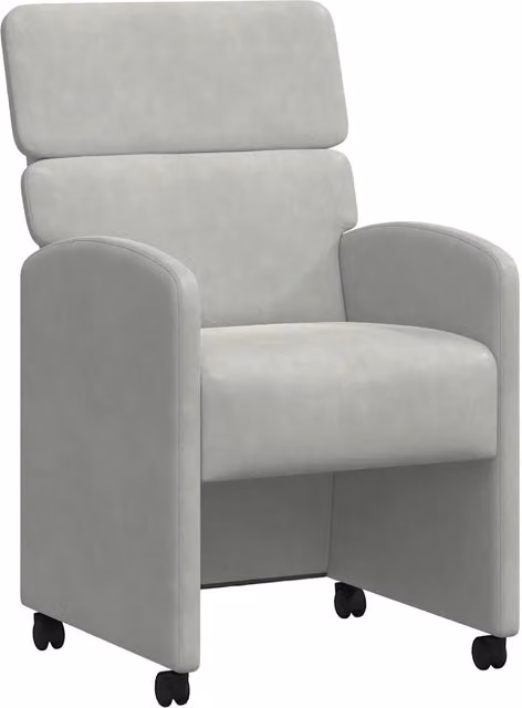 Sedie da Pranzo con Ruote 2 pz | Sedie da cucina Grigio chiaro 58 x 65 x 98 cm