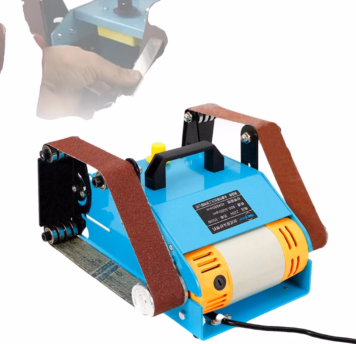 Levigatrice elettrica a nastro, alta efficienza, velocità personalizzabile, regolazione angolare versatile