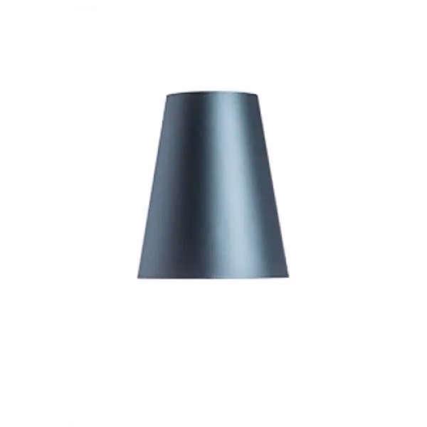Paralume a cono CONNY per lampade da tavolo color petrolio e argento in PVC, attacco E27, 23W – 2