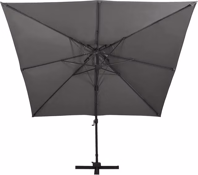 Ombrellone a Sbalzo con Doppia Copertura-Ombrello da giardino 300x300 cm Antracite