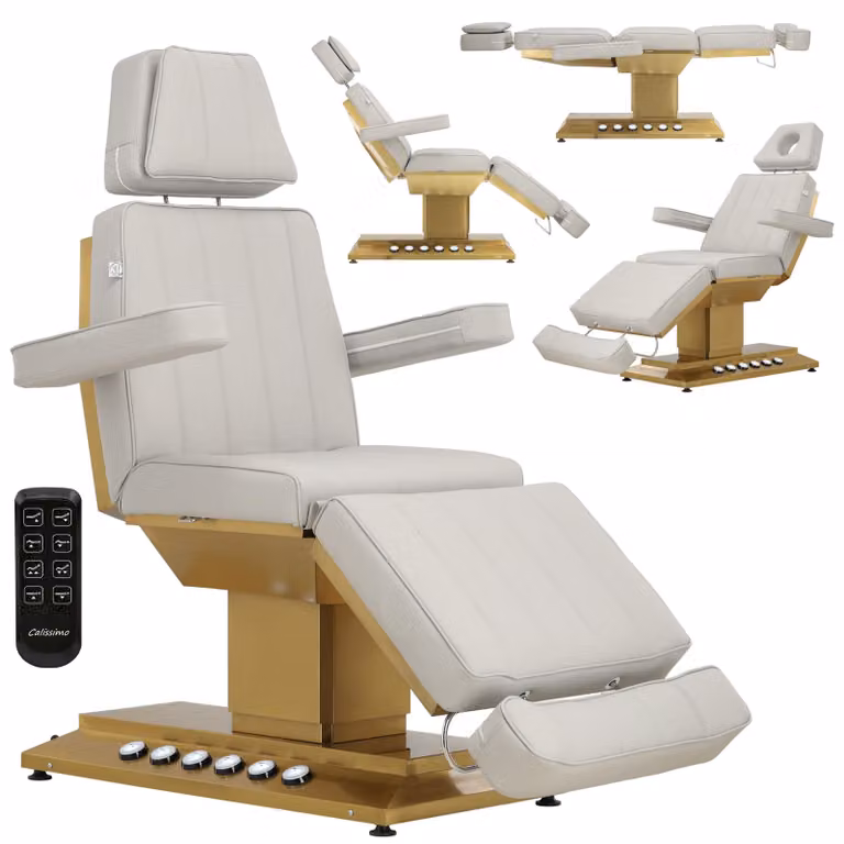 Poltrona estetica elettrica per salone di bellezza pedicure controllo a pedale + telecomando 3 attuatori Ronda