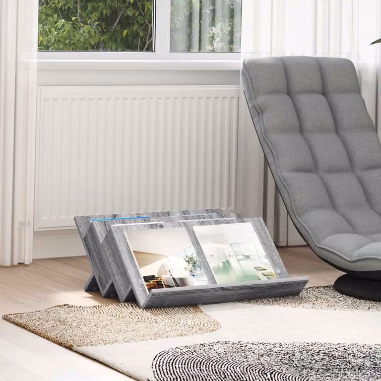 Scaffale per riviste vidaXL moderno Grigio, L: 65 cm, P: 53 cm, H: 28,5 cm