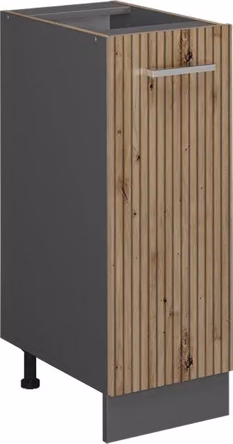 Armadio dispensa alto R-Line Vicco in Rovere e Antracite con ante a battente L: 30 cm, H: 81.6 cm, P: 46 cm