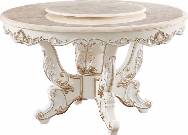 Esstisch Weiß Rund Klassische Esszimmer Luxus Holz Tische Elegantes Design