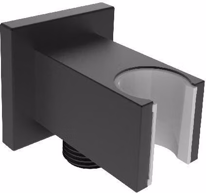 kielle Accessori - Gomito a parete con supporto, nero opaco 20901014