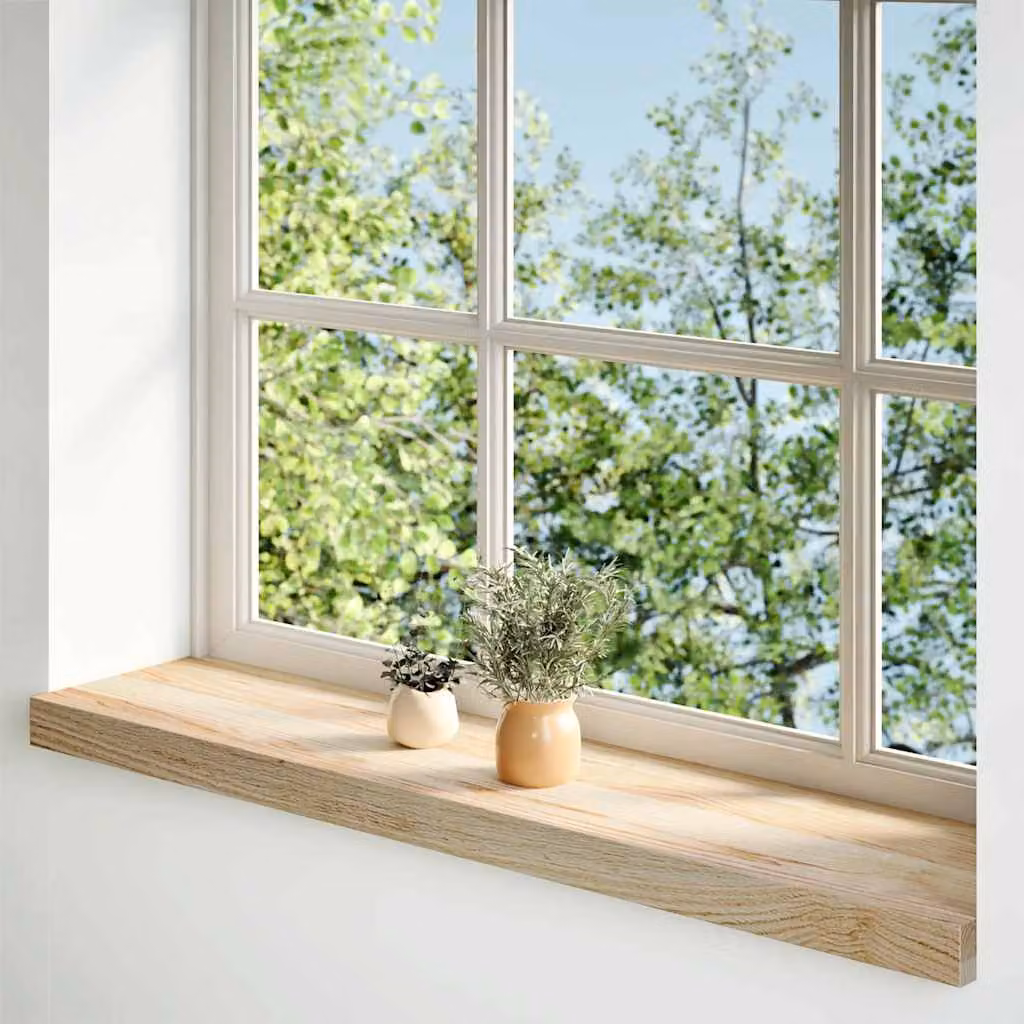 vidaXL Davanzali 2 pz Non Trattati 80x20x2 cm Legno Massello di Rovere