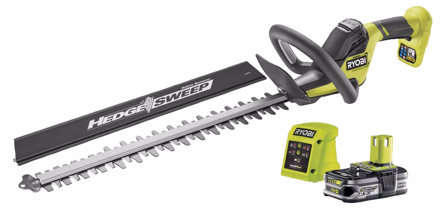 Ryobi RY18HT50A-0 Tagliasiepi 18 V ONE+ batteria 50 cm 24 mm 1350 rpm Kit 2,5 Ah