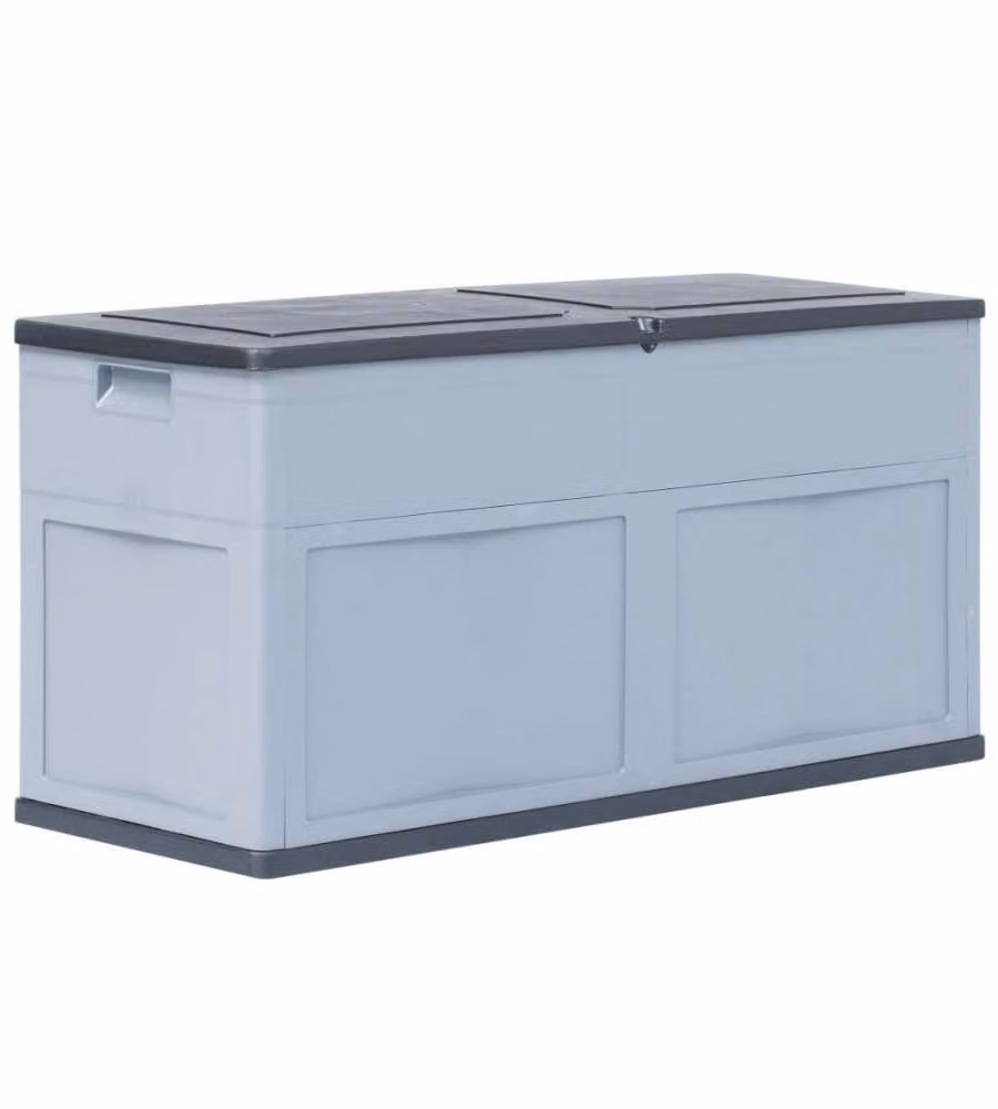 Baule da Giardino 320 L Grigio Nero