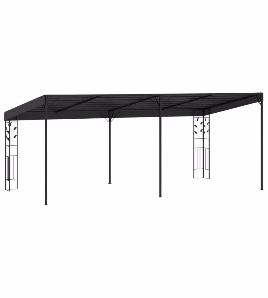 Gazebo a Parete 6x3x2,5 m Antracite