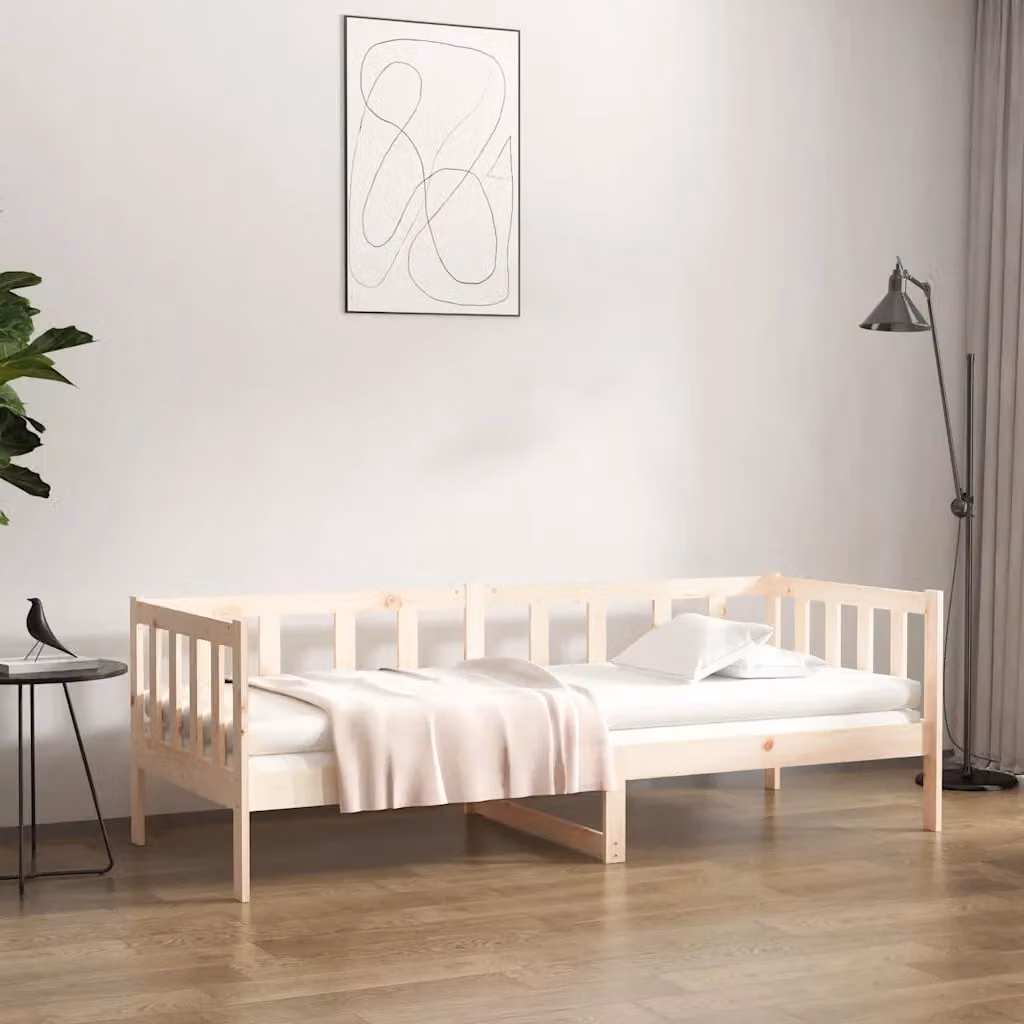 vidaXL Dormeuse in legno massello di pino senza materasso, L/P/H: 190 x 90 x 66 cm