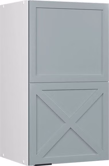 Pensile da cucina Vicco Fame-Line Blu-grigio chiaro e Bianco con ante a battente, L: 40 cm, H: 72 cm, P: 34,1 cm