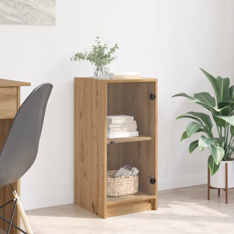 Credenza moderna vidaXL in legno color marrone L: 35 cm, P: 37 cm, H: 76 cm