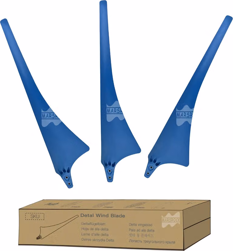 Pale per turbine eoliche, lunghezza 630 mm, fibra di nylon ad alta resistenza, blu, solo pale, 3 pale