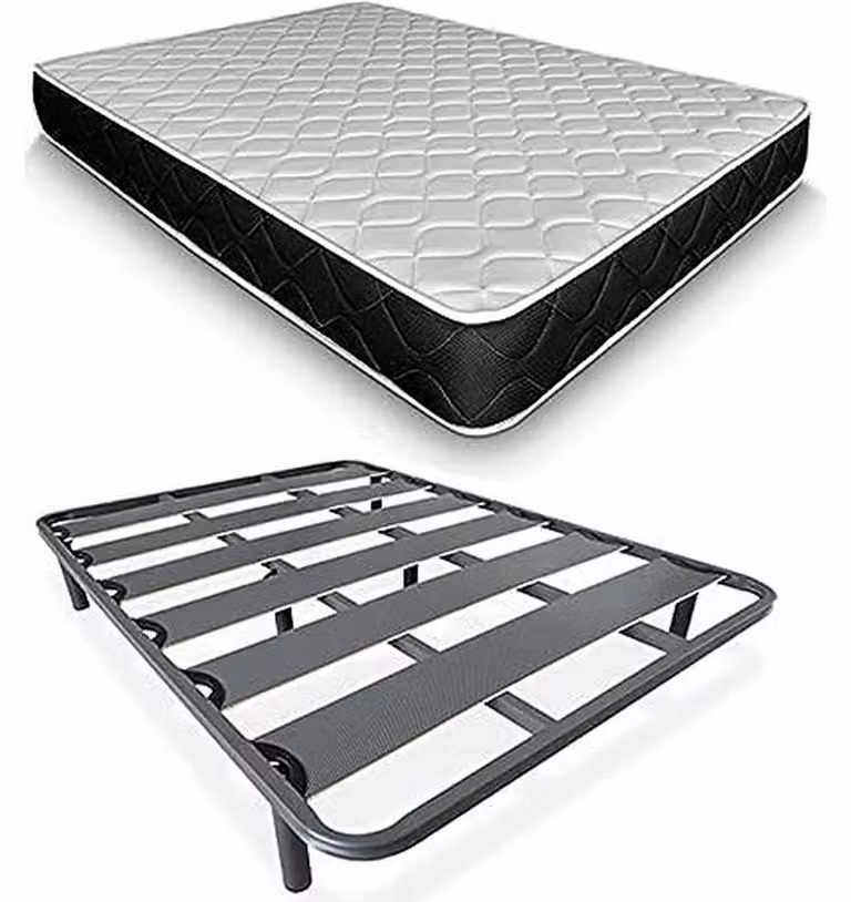 Letto con materasso in viscoelastico a molle insacchettate "Pocket Visco" e rete a molle 90x190 cm