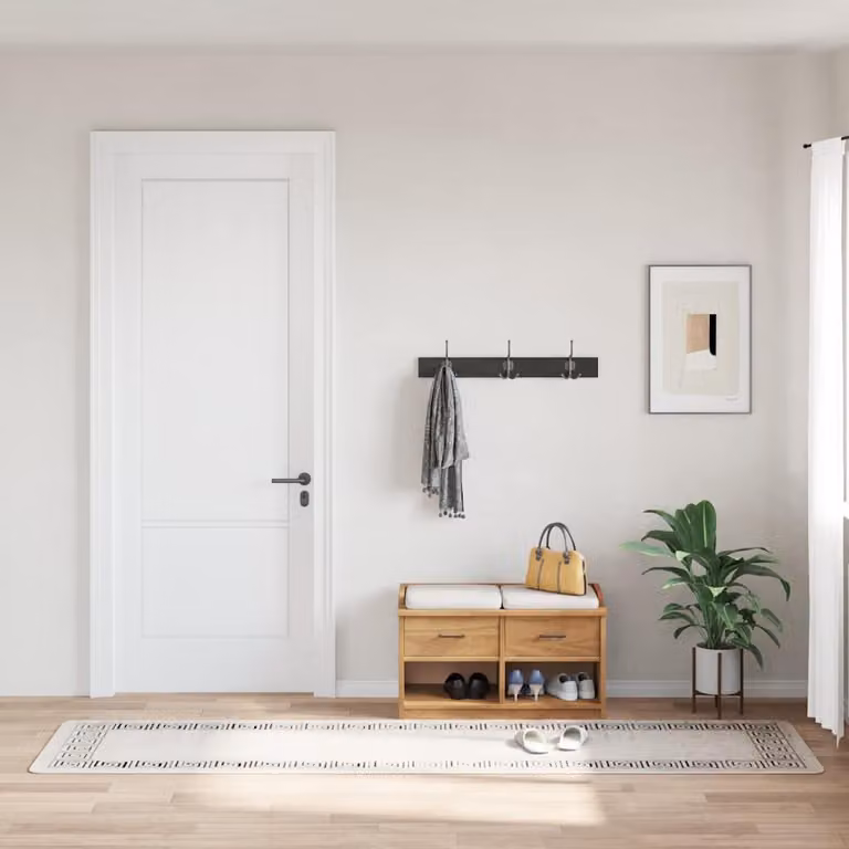 vidaXL Tappeto Lavabile in Poliestere Beige Chiaro L: 300 cm, P: 80 cm