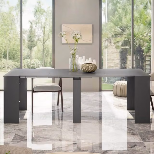 Consolle Allungabile DMORA Nero Antracite L: 90 cm, P: 51 cm, H: 78 cm – 1