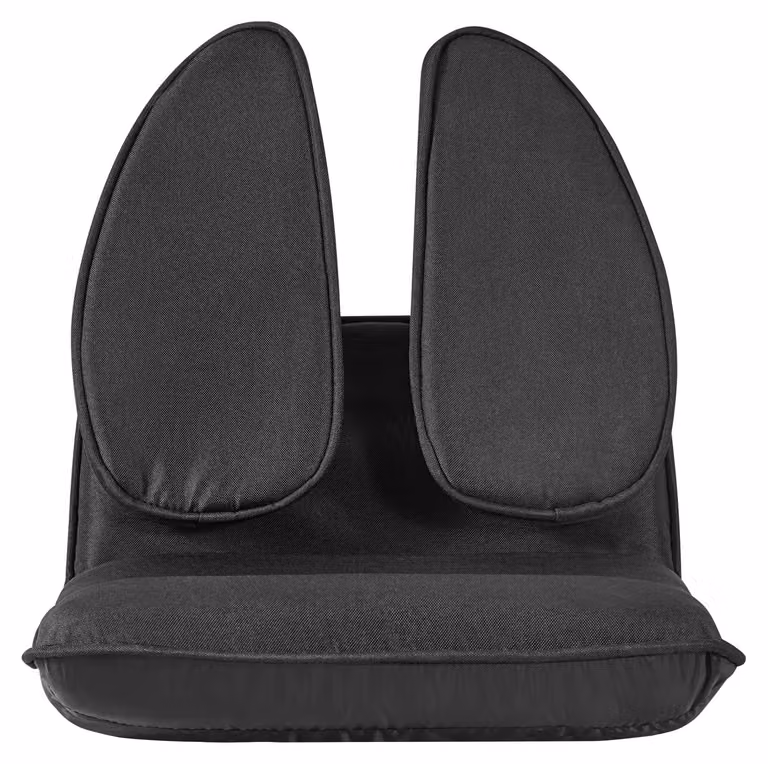 SucceBuy: poltrona da pavimento con schienale regolabile in 5 posizioni, design ergonomico, struttura in metallo, imbottitura in schiuma e rivestimento in lino, versatile per la lettura e il relax, colore nero