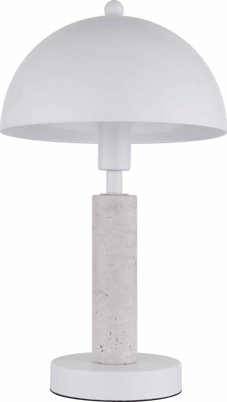 Lampada da tavolo, bianco, pietra di travertino, H 34 cm