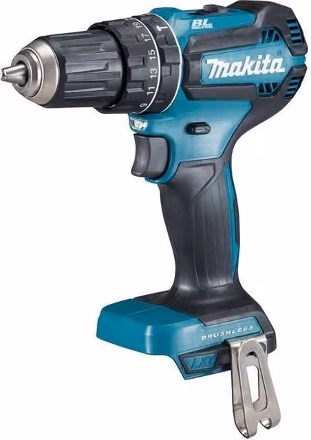 Makita DHP485Z Trapano Avvitatore a Percussione Brushless 18V con Mandrino da 13 mm e Coppia di 50 Nm, Colore Nero e Blu