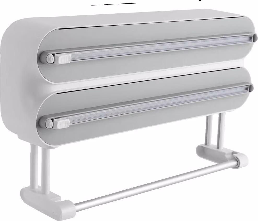 Distributore da parete, design 3-in-1, installazione semplice, taglia M, colore grigio