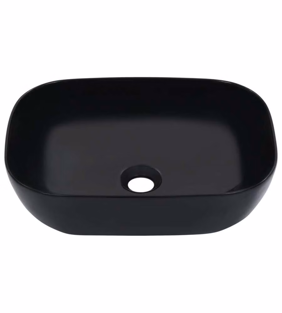 Lavandino 45,5x32x13 cm in Ceramica Nero
