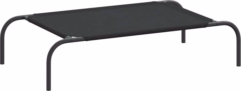 Cuccia per cani rialzata Black 90x50x20 cm Tessuto Oxford e acciaio