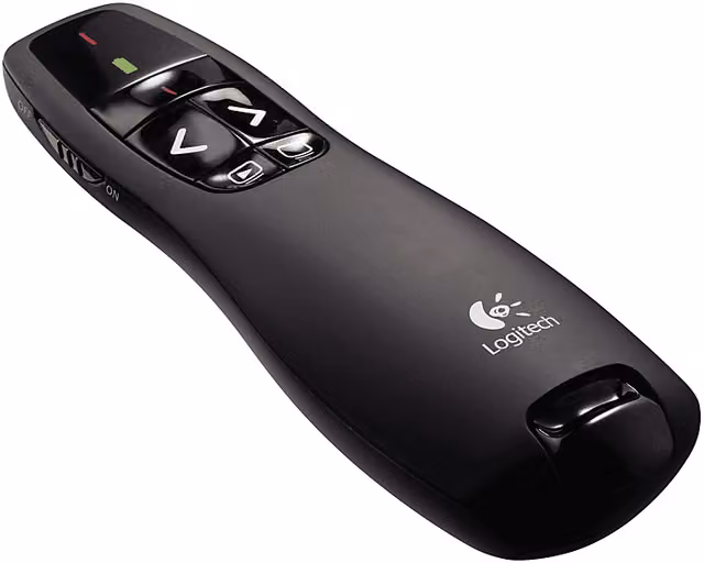 Logitech R400 Presenter Laser con tecnologia Bluetooth, Nero e Rosso – 1