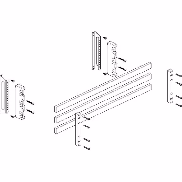 Modulo barra collettrice ABN a incasso 2FB/2RE 60 mm con CU 20x10 mm, a 3 poli, EBM 32 mm MTSC22653