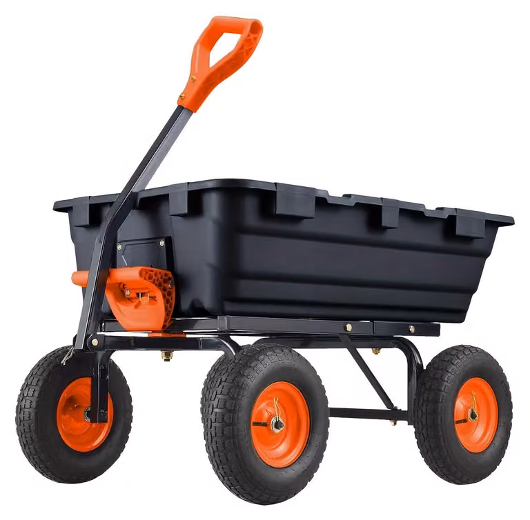 Carriola – Carrello da giardino – Carrello per il giardino – Carrello robusto – Carrello per il trasporto – Capacità di carico: 362 kg – Maniglia girevole a 180°