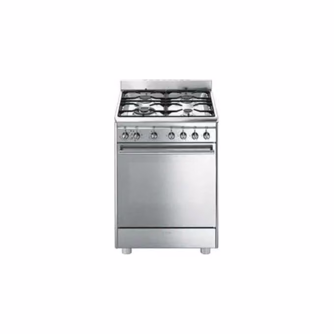 Smeg Concerto CX68MF8-2 Cucina a libera installazione Dual Fuel con 4 fuochi a gas e forno elettrico termoventilato da 70 L, Classe A, Acciaio Inox, L/P/H: 60 x 60 x 85 cm – 2