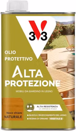 V33 Olio Protettivo Alta Protezione Noce Chiaro 0,5L