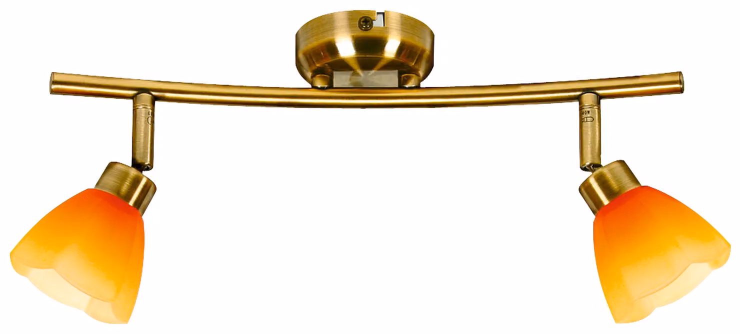 Faretto da parete/soffitto KANGO - 2xG9, 40W, patina/giallo arancione