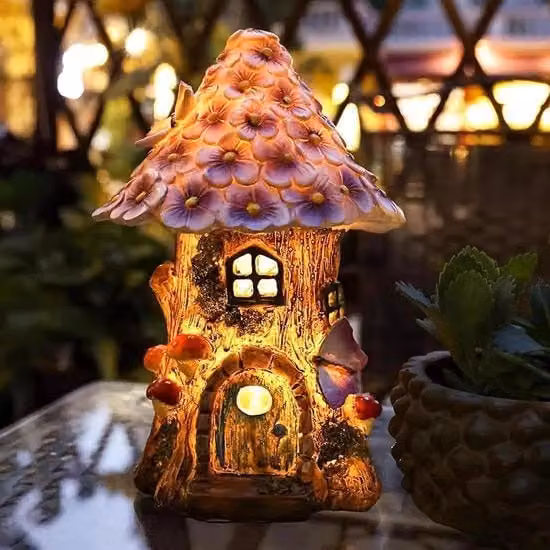 Lanterna solare decorativa multicolore per giardino e terrazza con protezione IP44 in plastica e ceramica