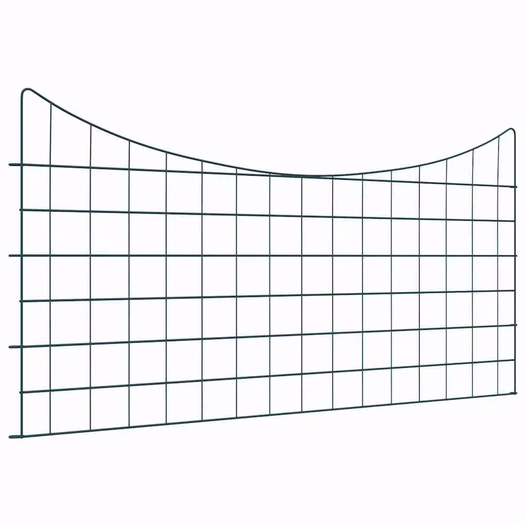 Set di 5 recinzioni per stagno vidaXL in acciaio verde, H: 100 cm x L: 50 cm