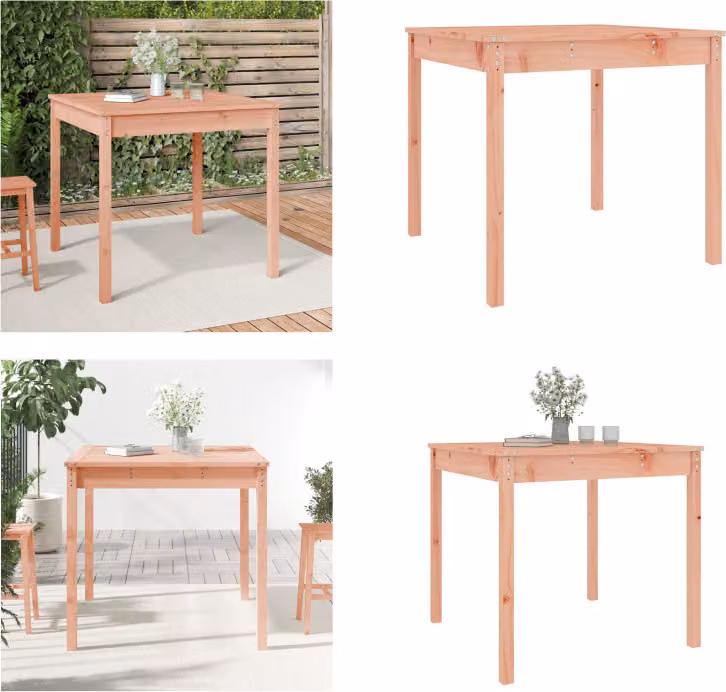 vidaXL Tavolo da giardino 82,5x82,5x76 cm in legno massiccio di abete Douglas - Tavolo da giardino - Tavoli da giardino - Tavolo da esterno - Tavolo da patio