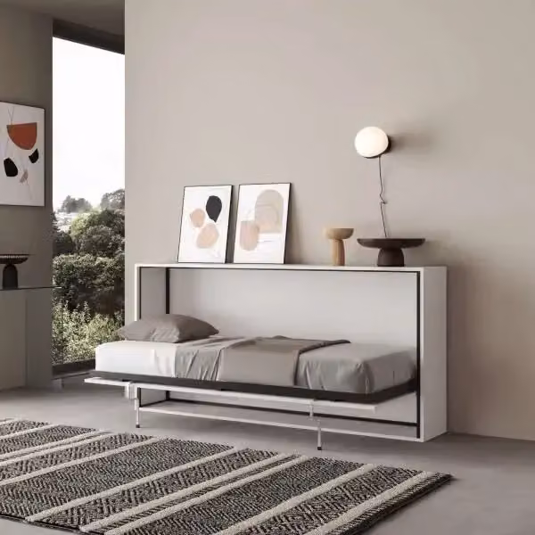 Letto singolo a scomparsa Kando Kivio bianco frassino 90x190 cm – 2