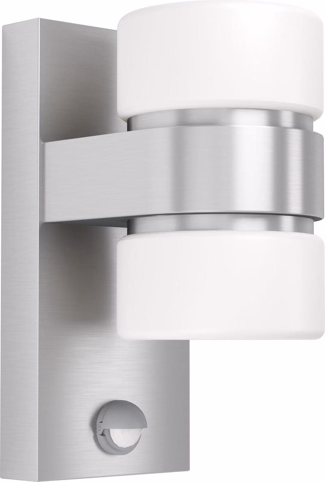 Applique Esterno Moderna Atollari Alluminio Argento Policarbonato Bianco Led